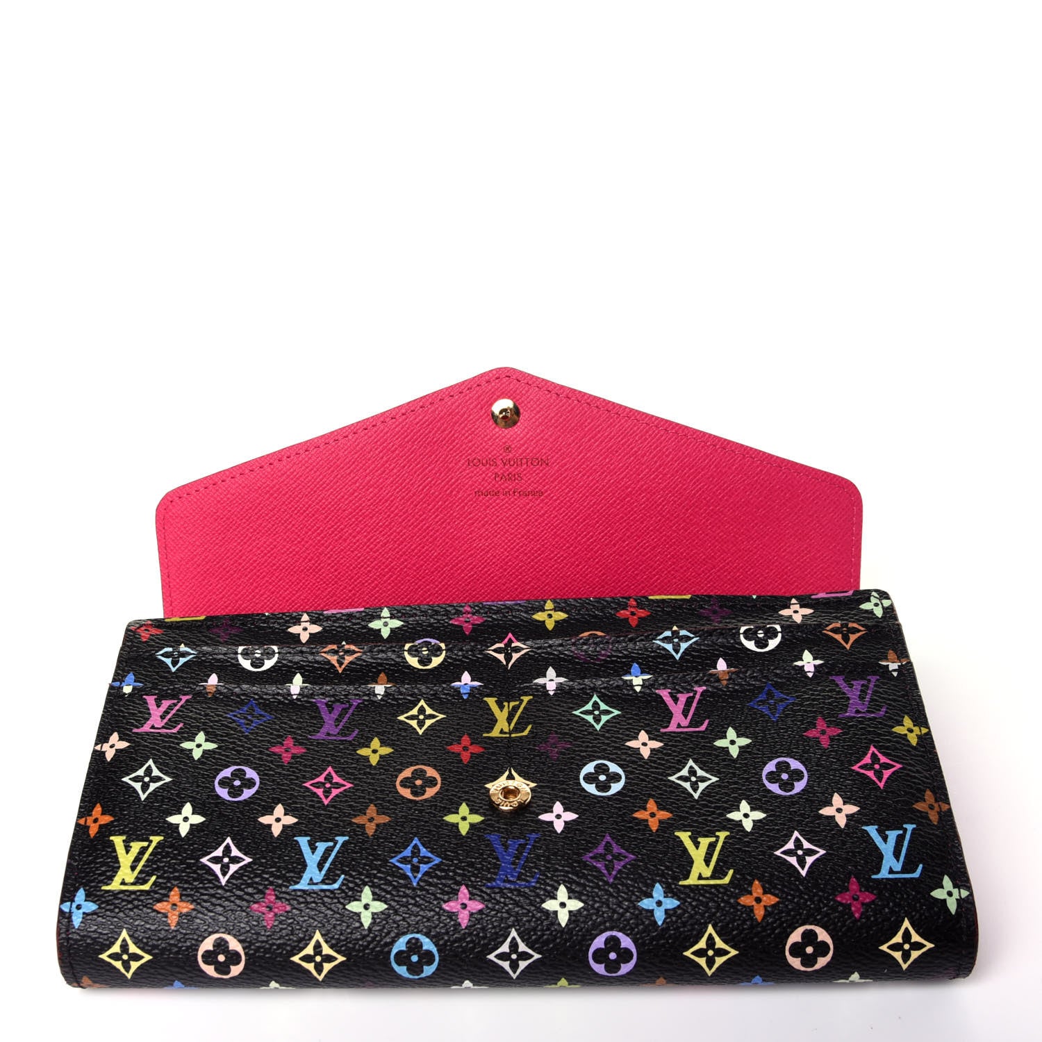 Louis Vuitton Monogram Multicolor Sarah Wallet NM Black Grenade 9 of 10