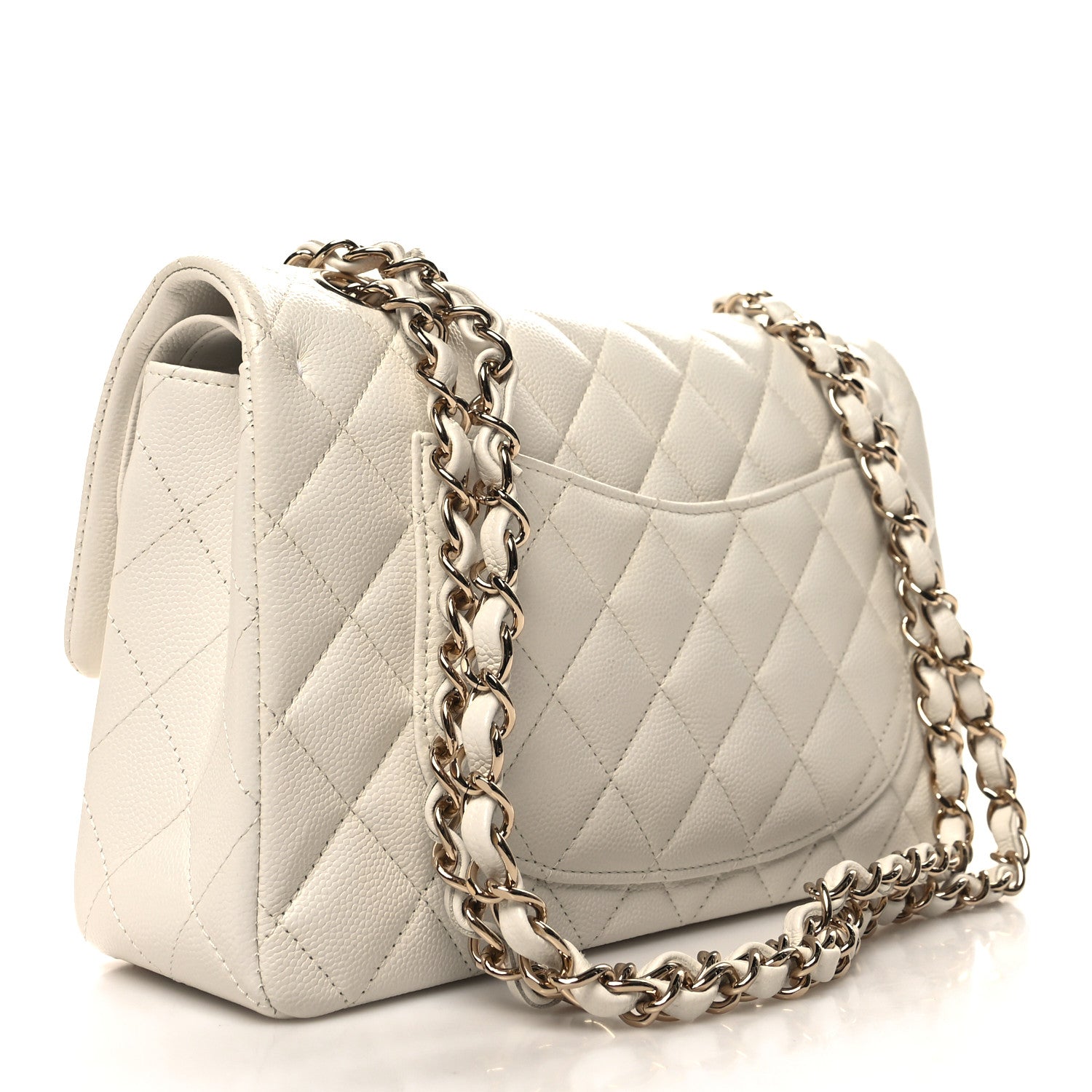 Chanel Caviar Quilted Small Double Flap White 3 of 10