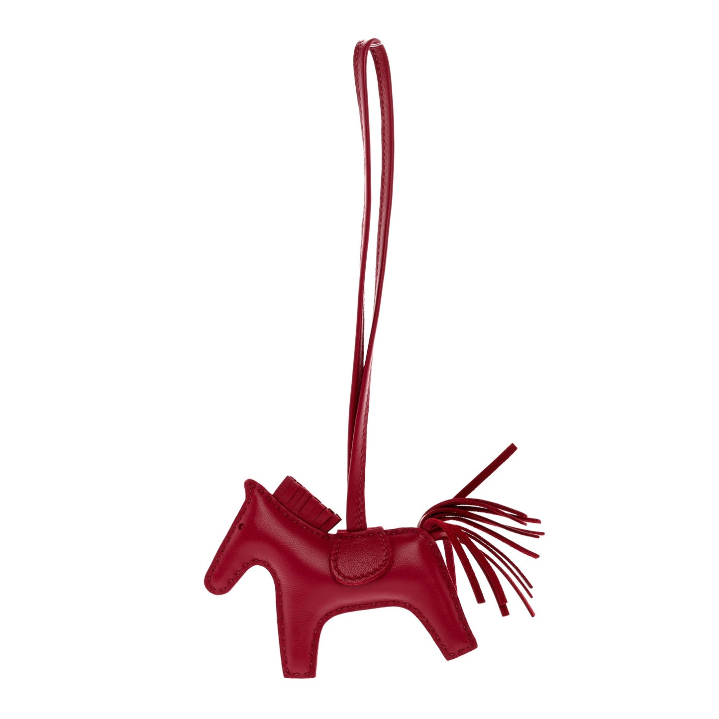 Milo Lambskin Grigri Rodeo Horse Bag Charm PM Rubis