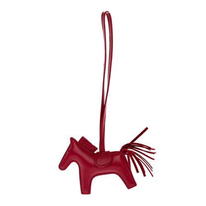 Hermes Milo Lambskin Grigri Rodeo Horse Bag Charm PM Rubis 1 of 4