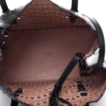 Alaia Calfskin Vienne Wave Mina 25 Bag Black 6 of 10