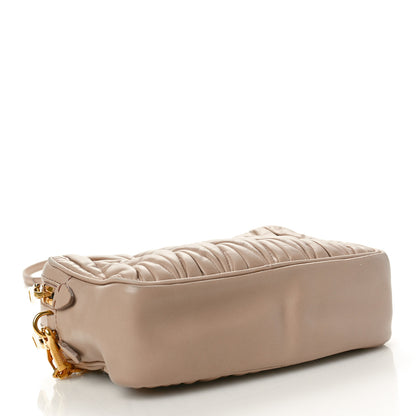 Miu Miu Nappa Matelasse Double Zip Shoulder Bag Cammeo 4 of 13