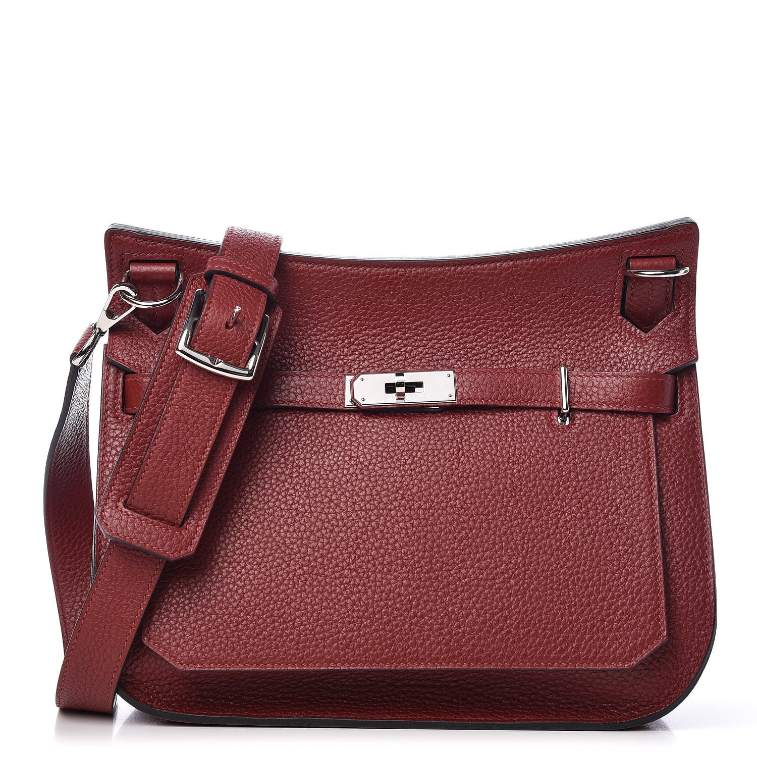 Hermes Taurillon Clemence Jypsiere 28 Rouge H 1 of 10