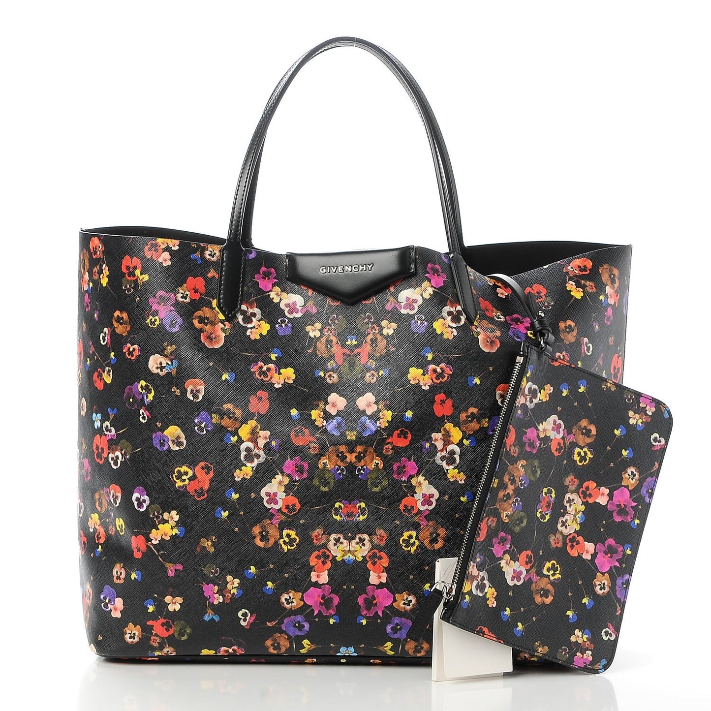Coated Canvas Pansy Print Large Antigona Tote Multicolor