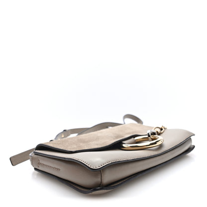 Chloe Suede Calfskin Small Faye Shoulder Bag Motty Grey 4 of 9