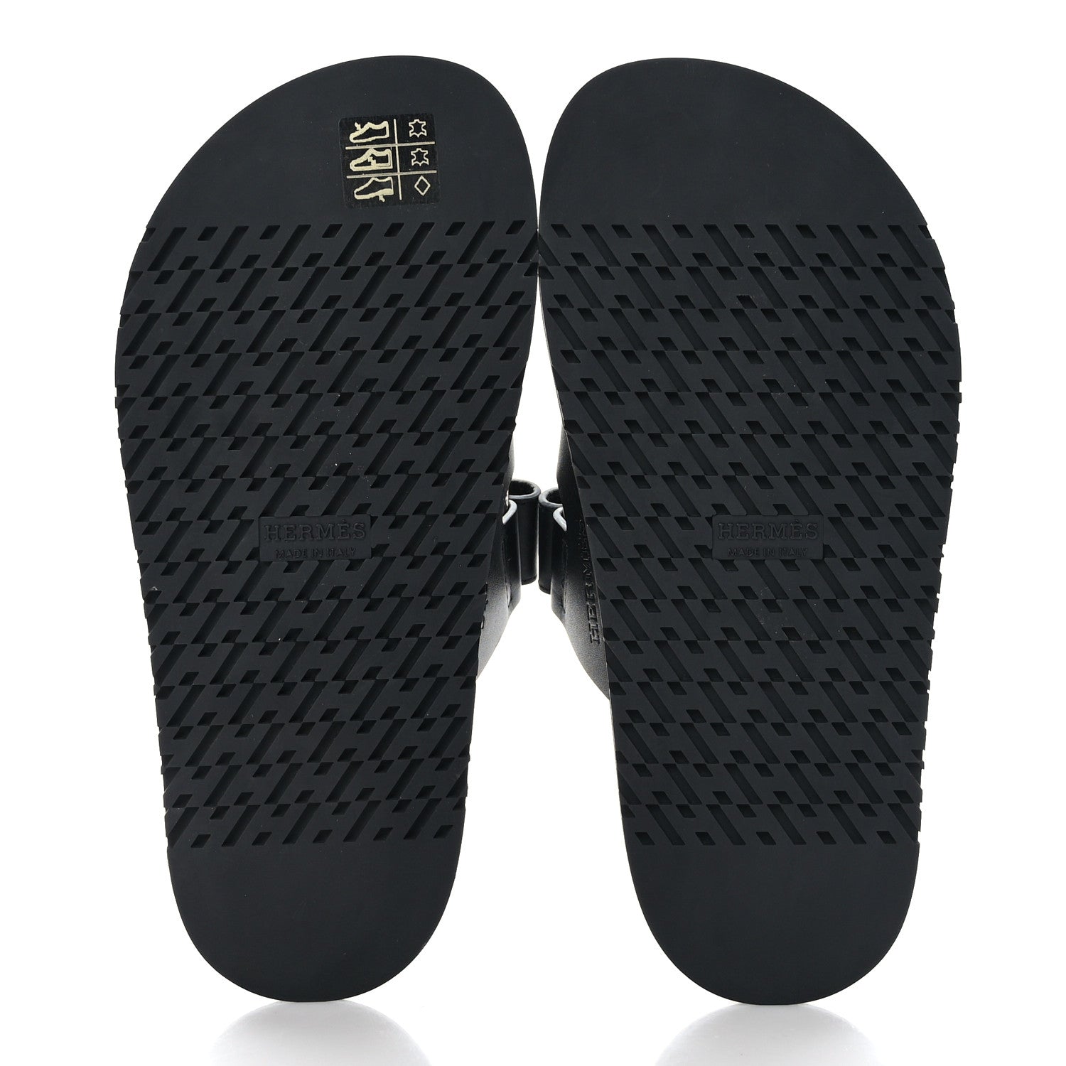 Hermes Calfskin Womens Chypre Sandals 35 Black 4 of 9