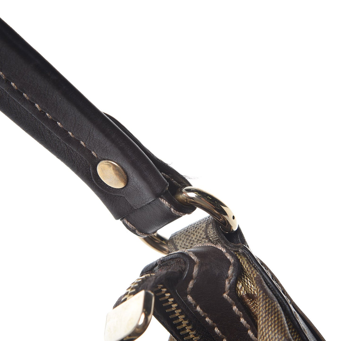 Crystal Monogram Mix Hobo Dark Brown