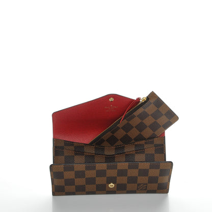 Louis Vuitton Damier Ebene Josephine Wallet Red 5 of 9