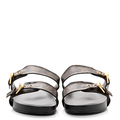 Louis Vuitton Monogram Bom Dia Mule Sandals 40 Black 2 of 7