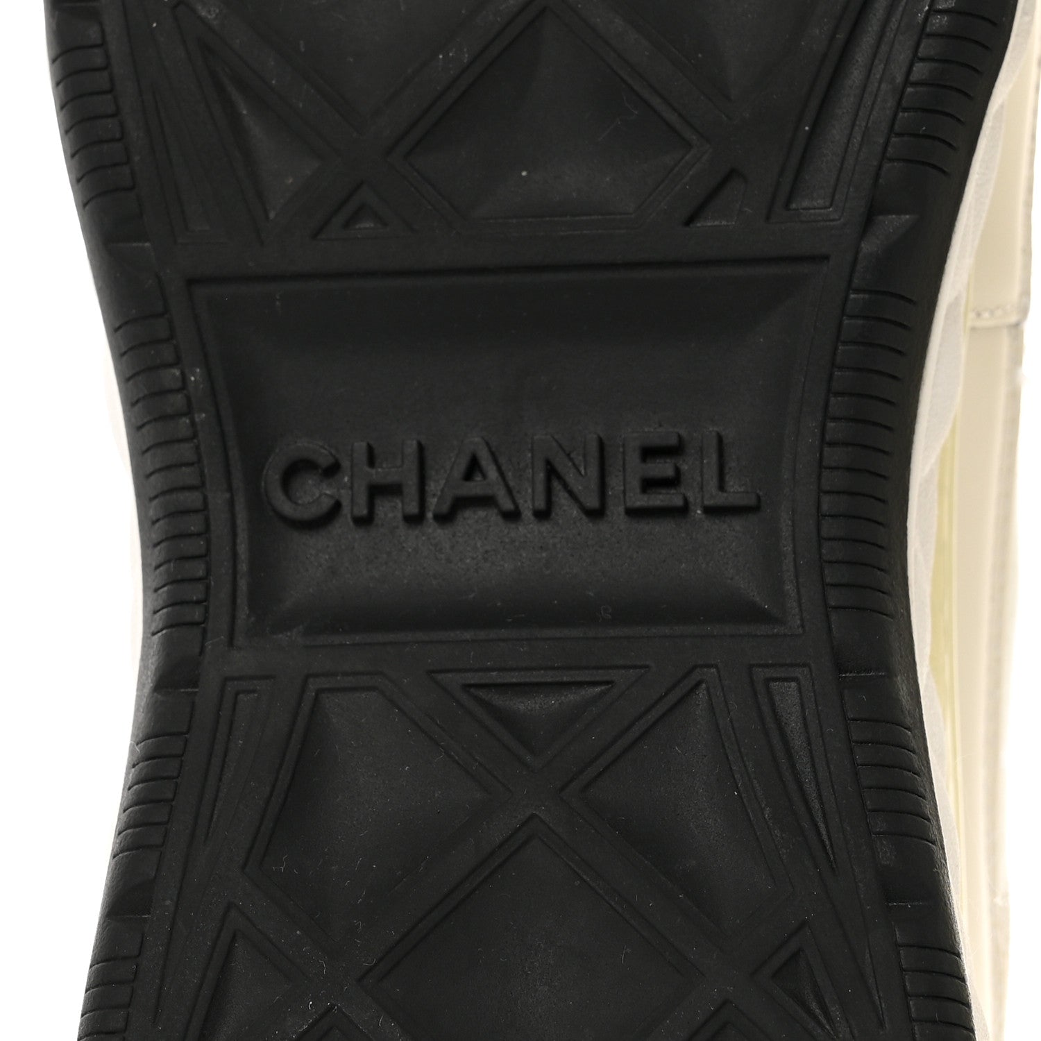 Chanel Velvet Calfskin Mixed Fibers CC Sneakers 40.5 Ivory Black 6 of 8
