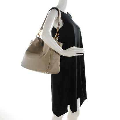 Prada Vitello Daino Side Pocket Hobo Pomice 2 of 17