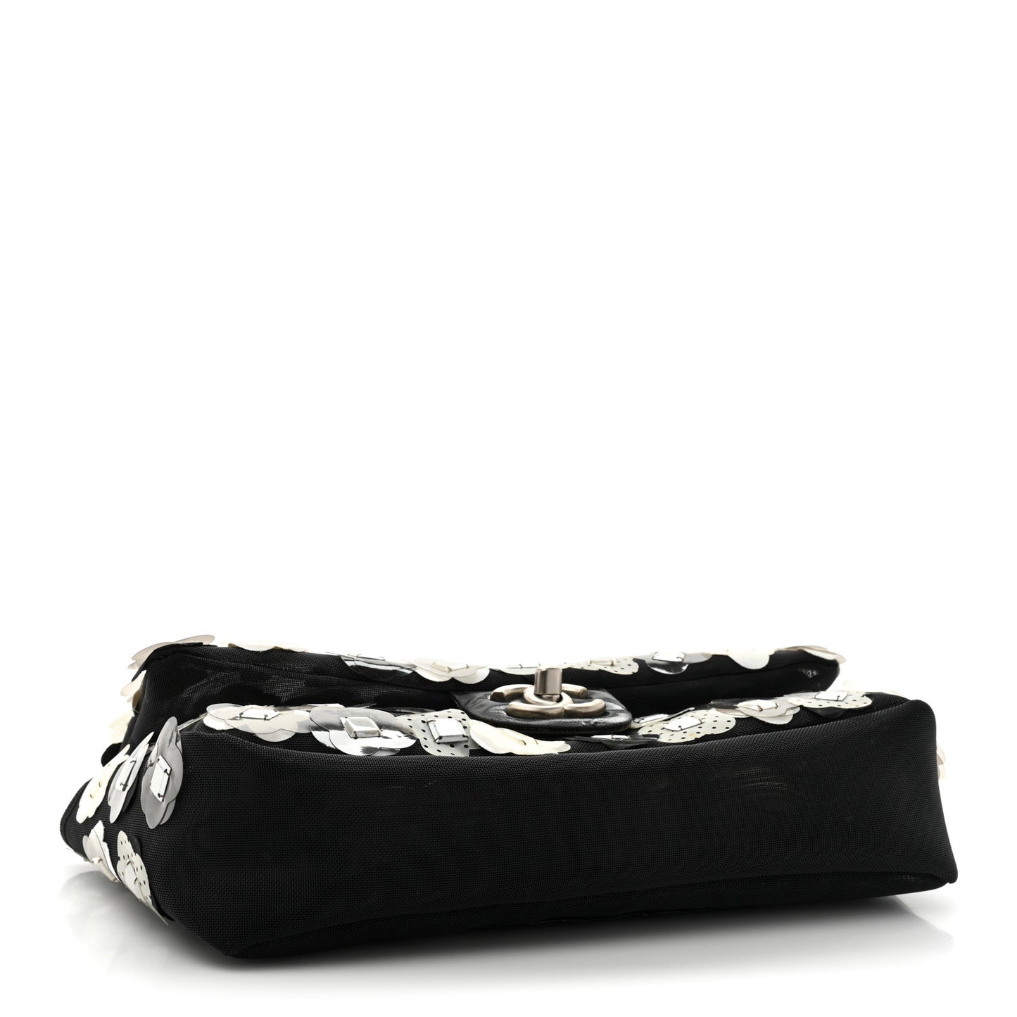 Mesh Paillette Sequin Flap Black