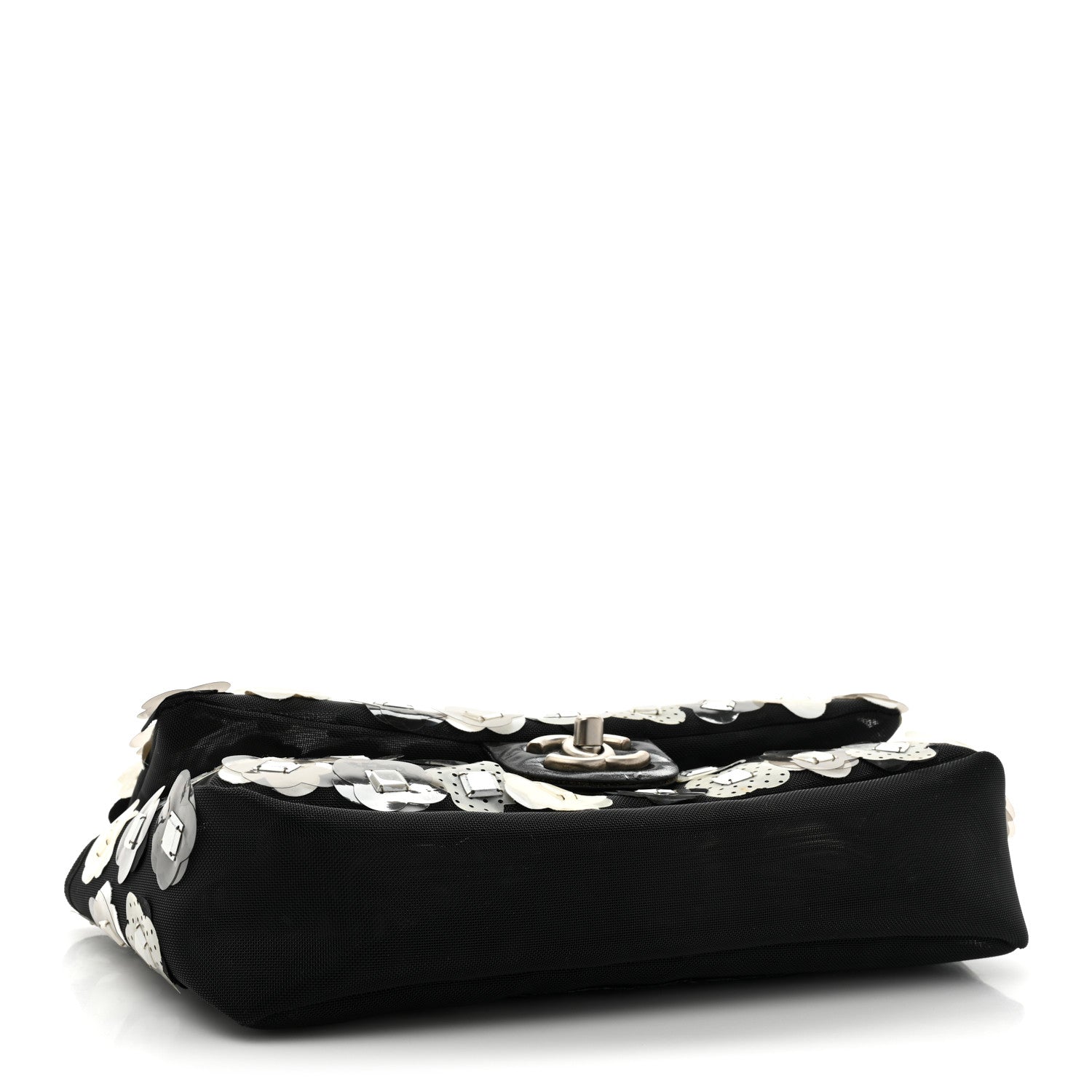 Chanel Mesh Paillette Sequin Flap Black 4 of 10