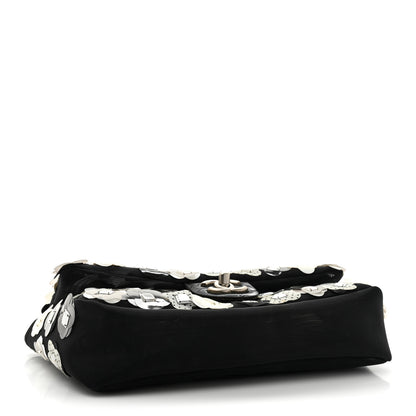 Chanel Mesh Paillette Sequin Flap Black 4 of 10