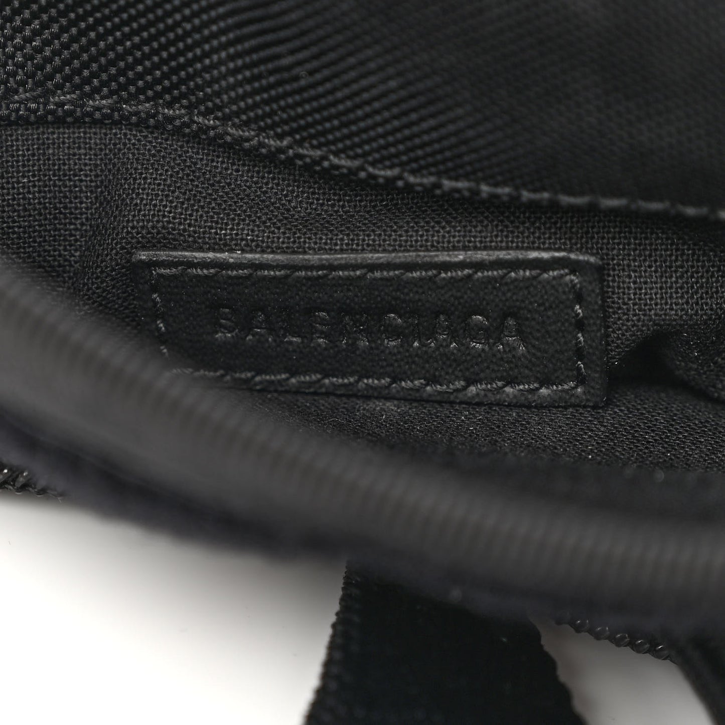 Nylon Logo Multi Patch Small Explorer Pouch with Strap Black