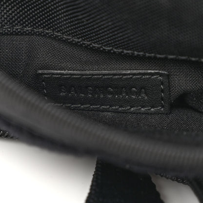 Balenciaga Nylon Logo Multi Patch Small Explorer Pouch with Strap Black 6 of 10