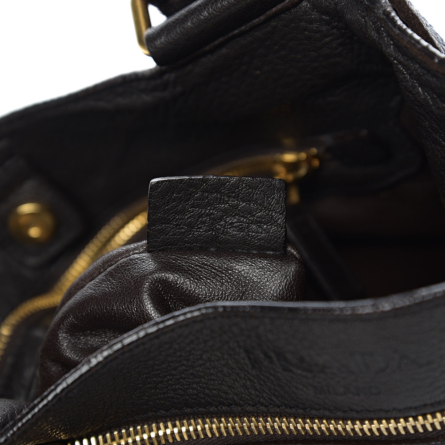 Prada Cervo Deerskin Flat Messenger Bag Ebano 5 of 12