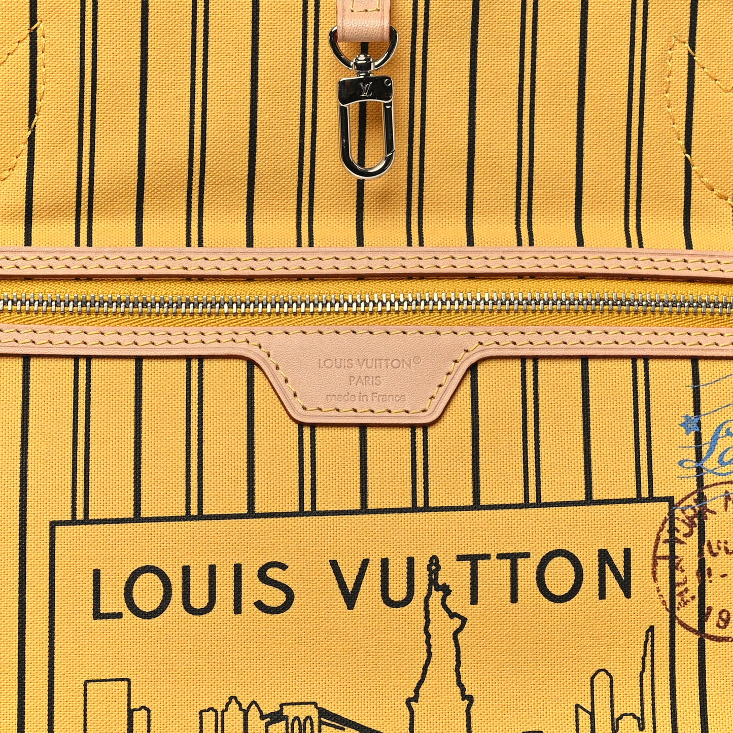 Monogram Stamped Inside Out NYC Neverfull Bandouliere GM Yellow