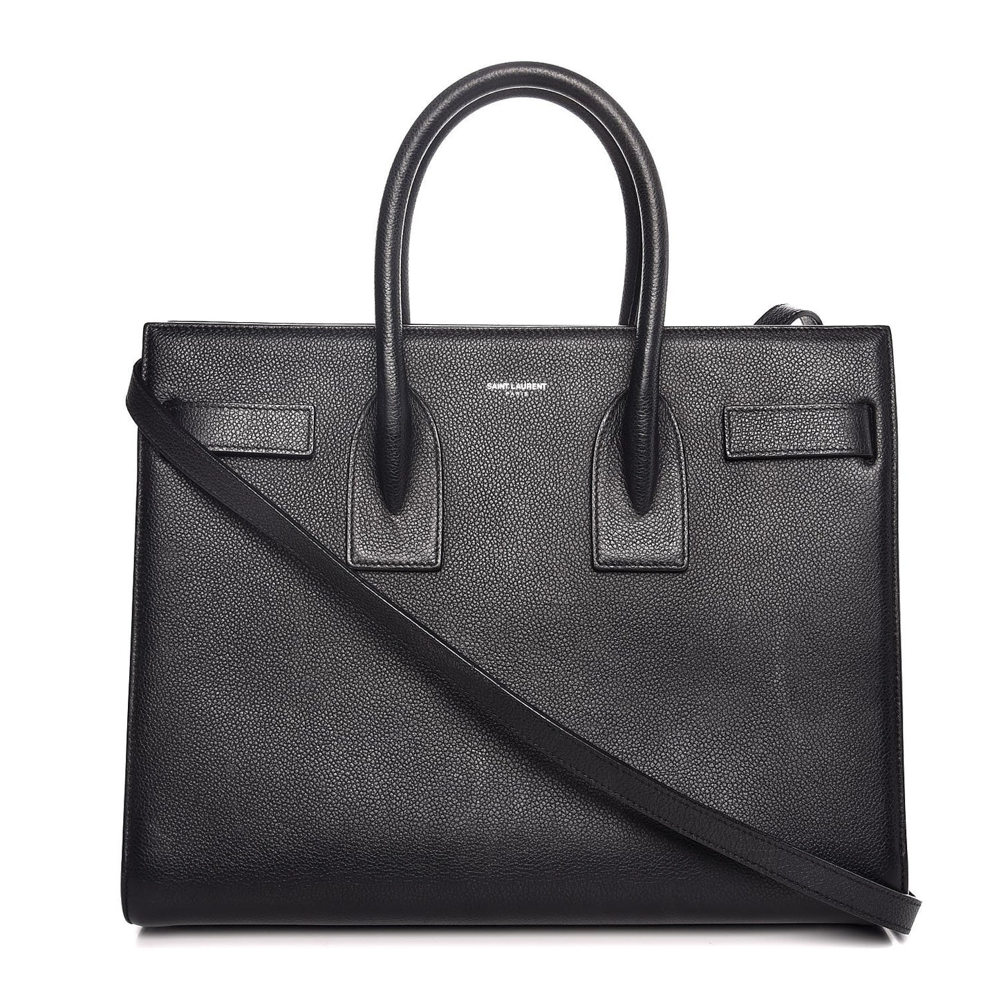 Grained Calfskin Small Sac De Jour Black