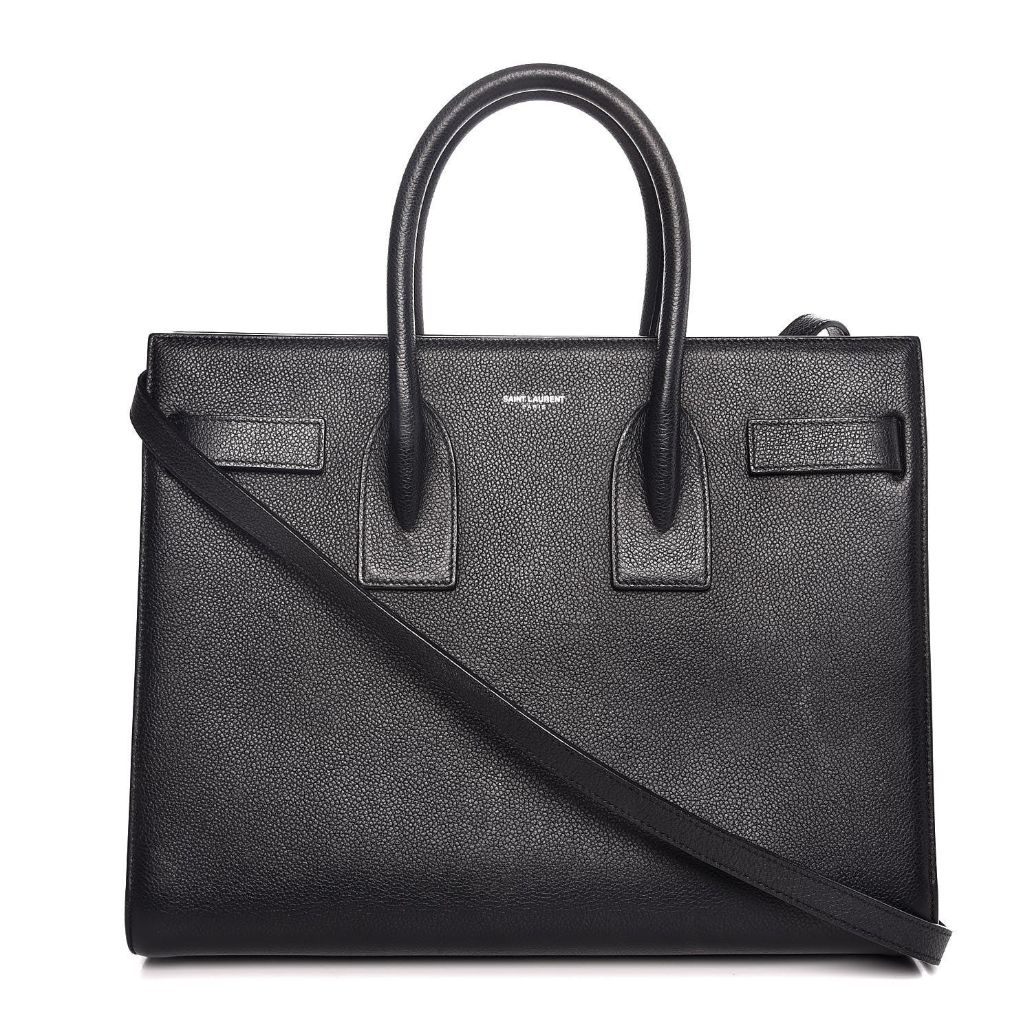 Saint Laurent Grained Calfskin Small Sac De Jour Black 1 of 8