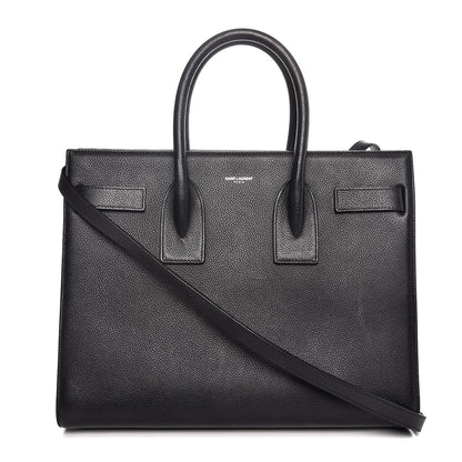 Saint Laurent Grained Calfskin Small Sac De Jour Black 1 of 8