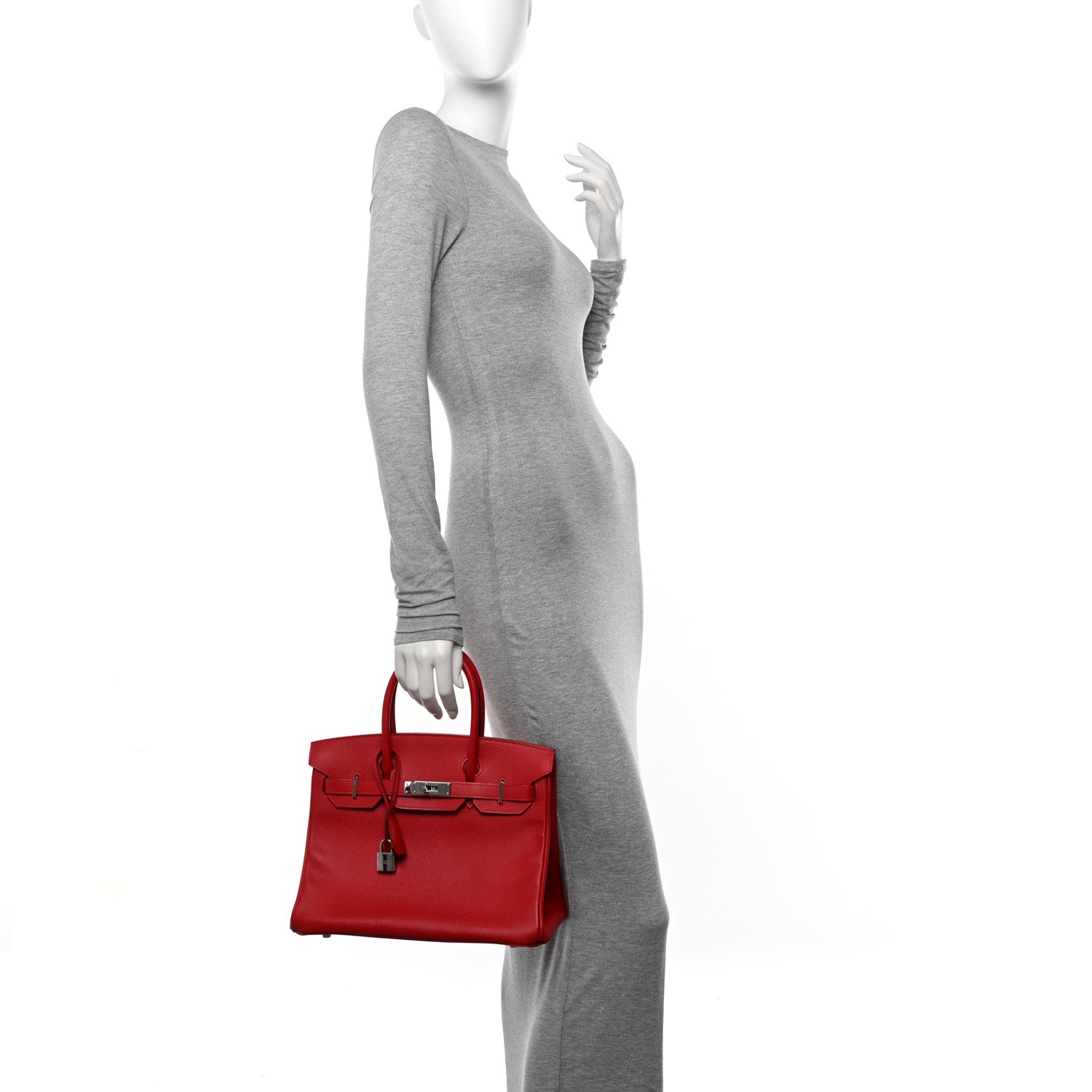 Hermes Epsom Birkin 30 Rouge Casaque 2 of 12