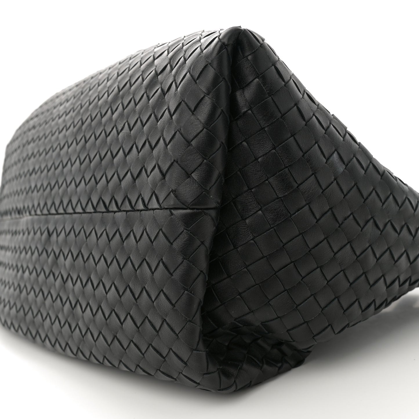 Calfskin Intrecciato Pinacoteca Reversible Tote Black Fondant