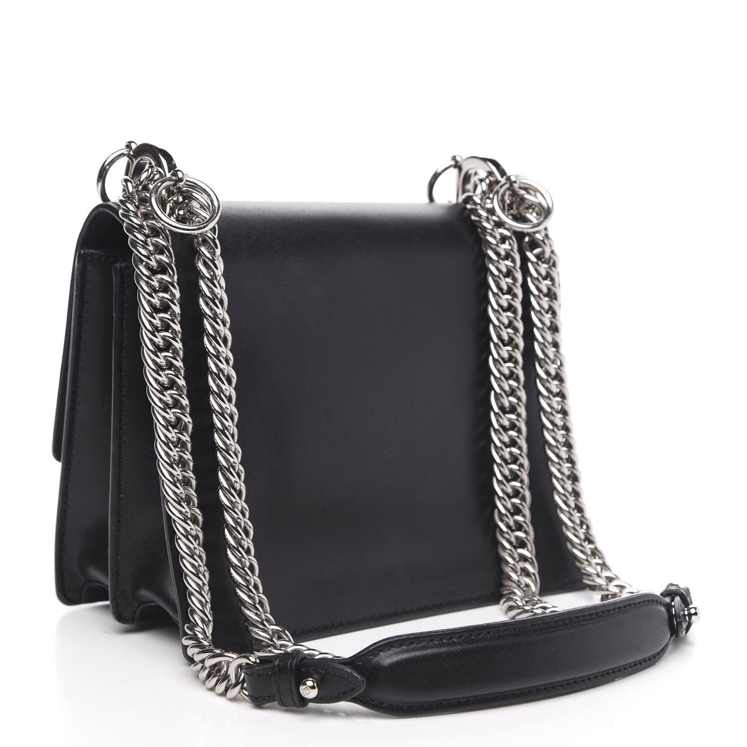 Fendi Vitello Liberty Studded Small Kan I Shoulder Bag Black Multicolor 4 of 10