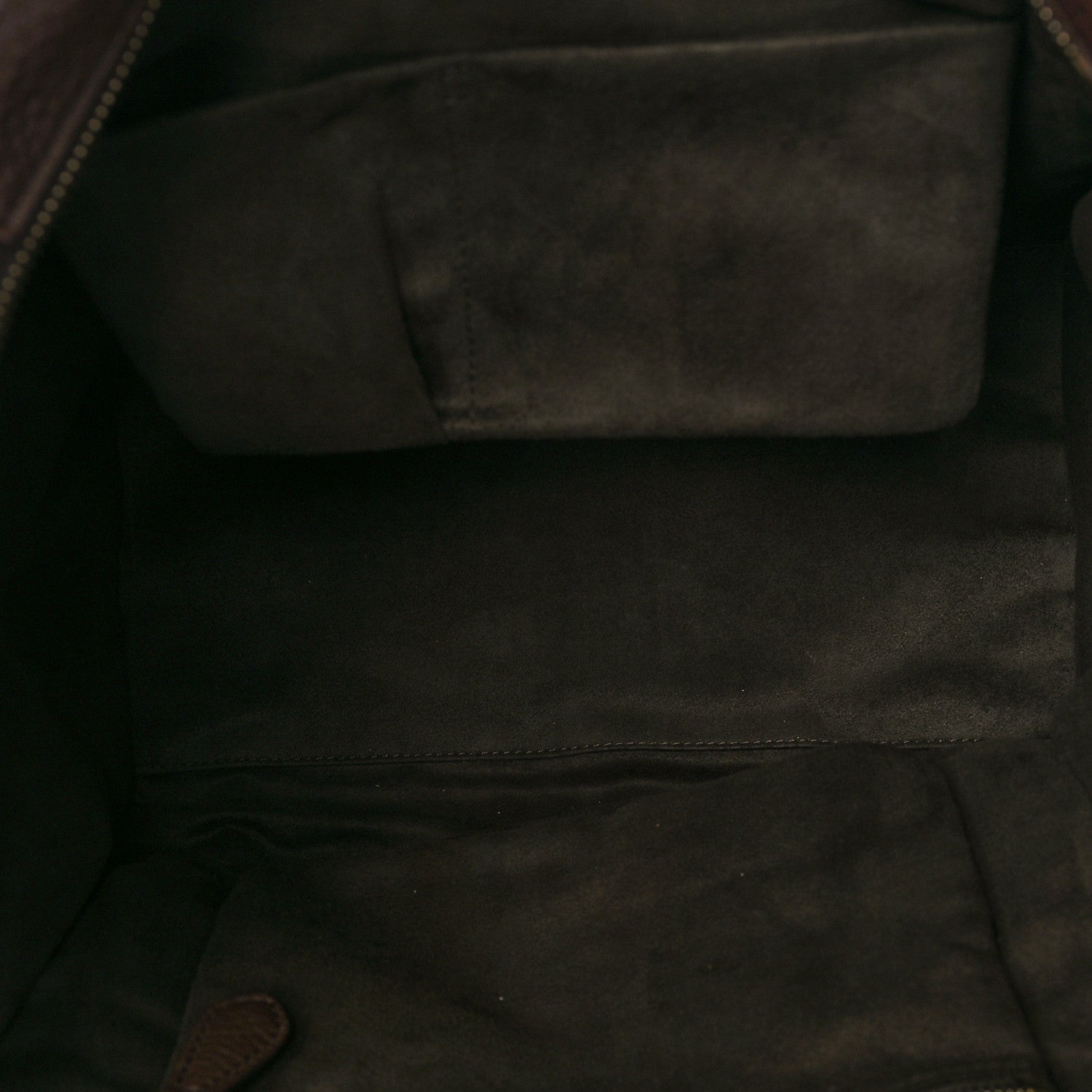 Celine Drummed Calfskin Mini Luggage Dark Brown 4 of 9