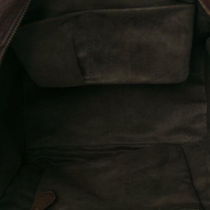 Celine Drummed Calfskin Mini Luggage Dark Brown 4 of 9