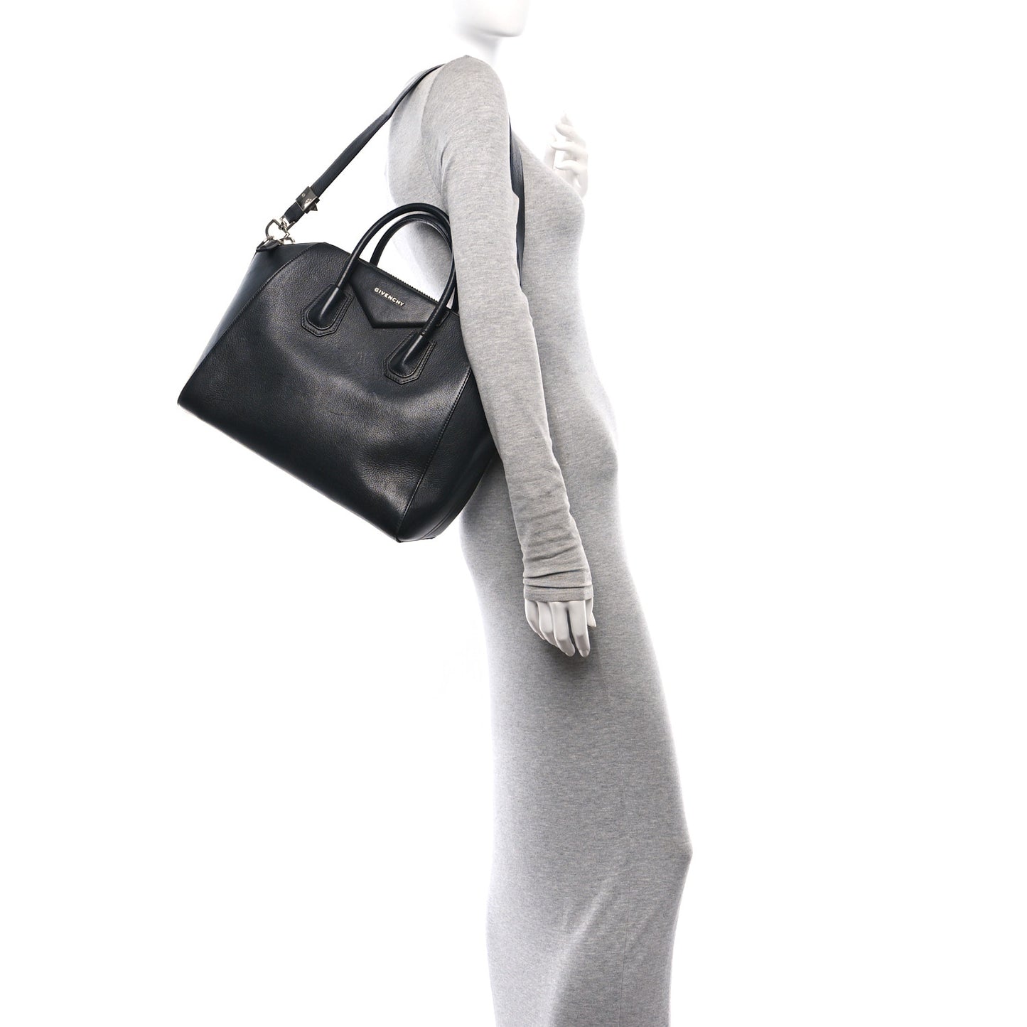 Sugar Goatskin Medium Antigona Black