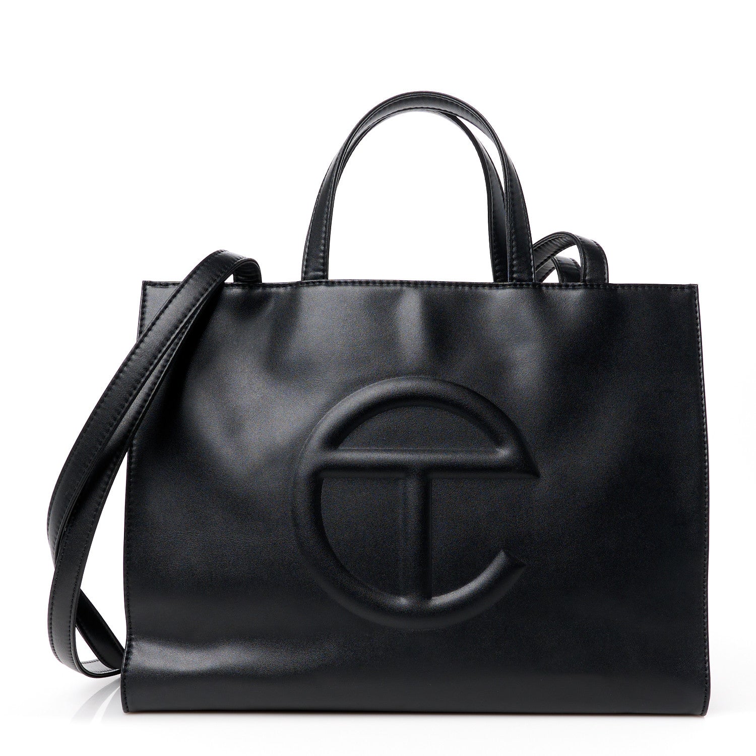 Telfar Vegan Leather Medium Shopping Bag Black 1 of 10