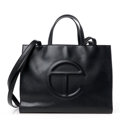 Telfar Vegan Leather Medium Shopping Bag Black 1 of 10