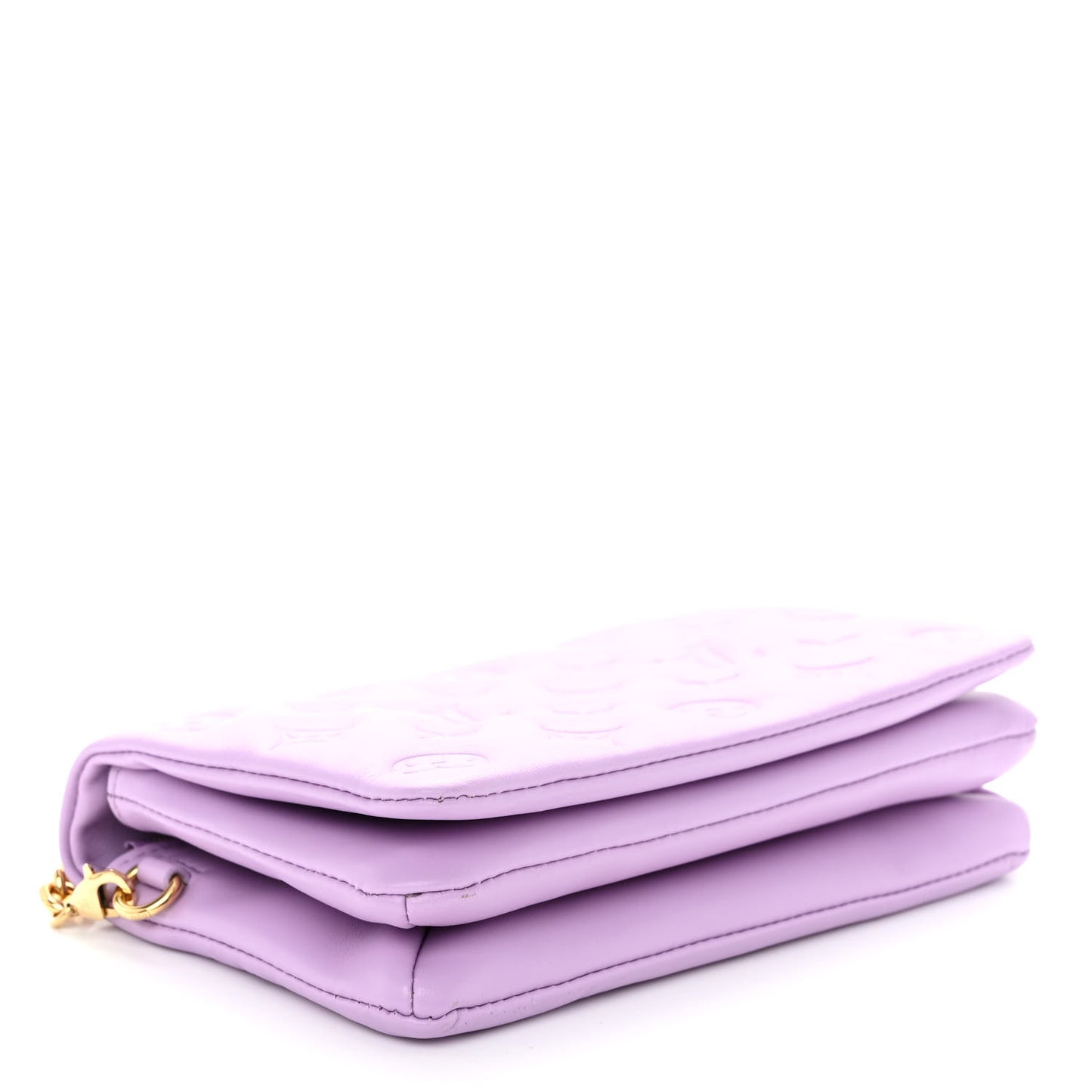 Lambskin Embossed Monogram Pochette Coussin Parme