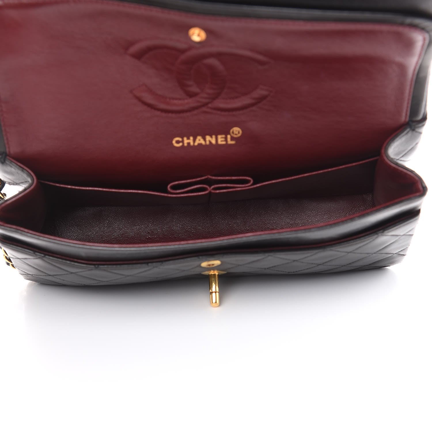 Chanel Lambskin Quilted Medium Double Flap Black 5 of 14