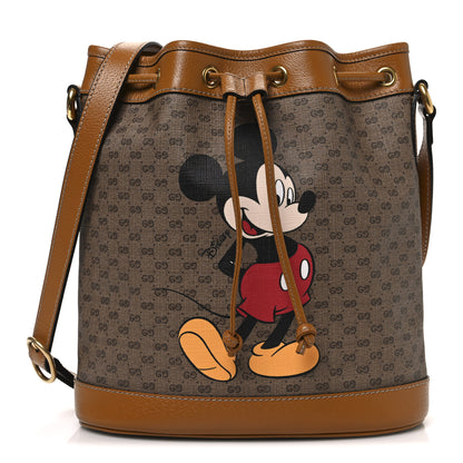 Gucci X DISNEY Mini Vintage GG Supreme Monogram Bucket Bag Beige Vintage Sun Oil 1 of 10