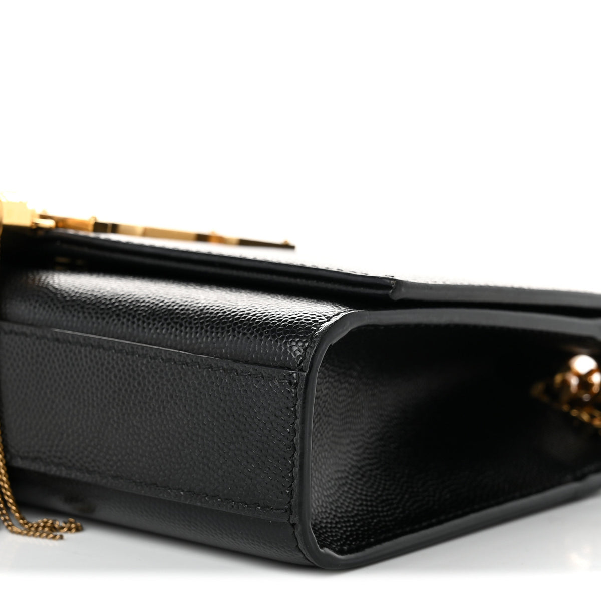 Saint Laurent Grain De Poudre Small Classic Monogram Kate Tassel Satchel Black 10 of 11