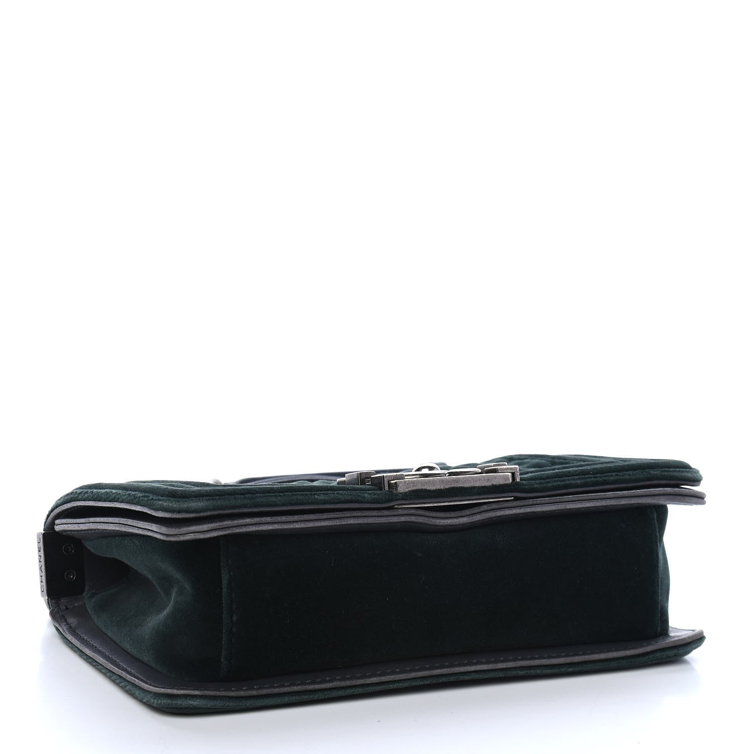 Chanel Velvet Quilted Small Boy Flap Green 4 of 10