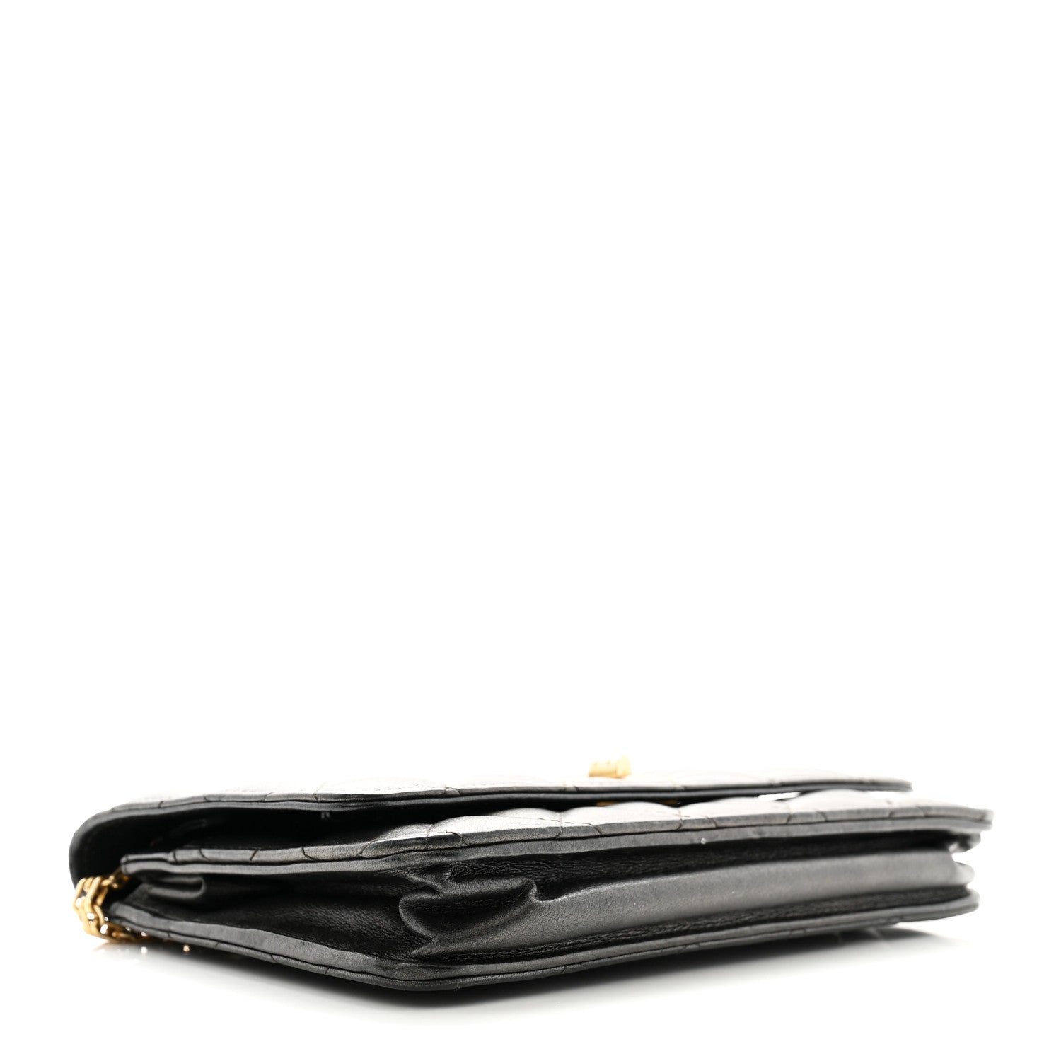 Chanel Metallic Calfskin Quilted Reissue Wallet On Chain WOC Grey 4 of 12