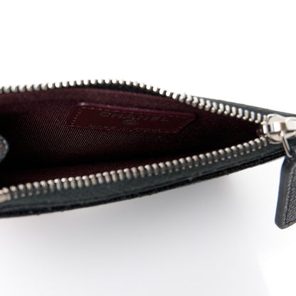 Chanel Caviar Quilted CC Zip Card Holder Black 5 of 8