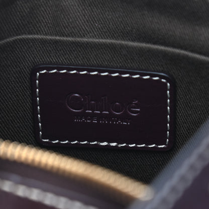 Chloe Shiny Calfskin Small Marcie Saddle Shoulder Bag Black Raisin 6 of 8