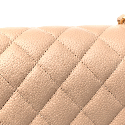 Chanel Caviar Quilted Medium Double Flap Beige 11 of 11