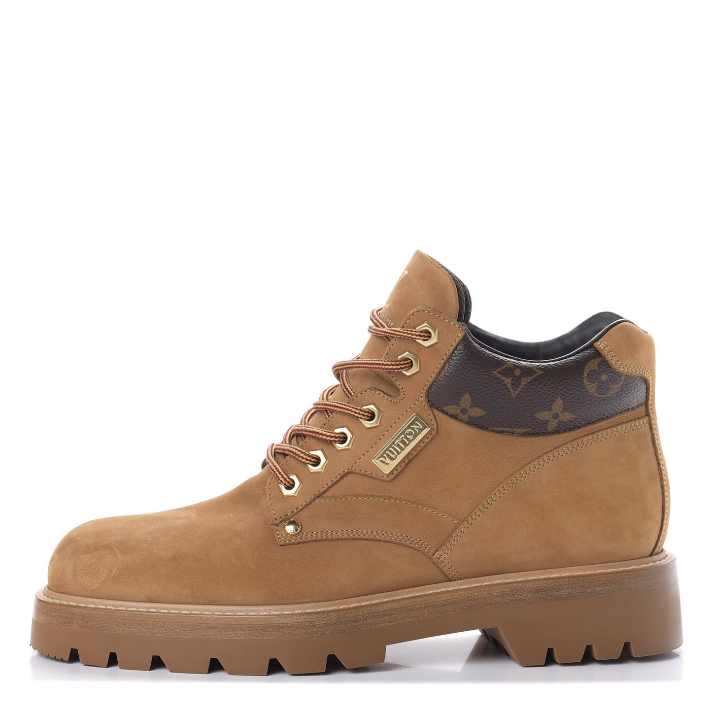 Nubuck Calfskin Monogram Oberkampf Ankle Boots 7.5 Beige