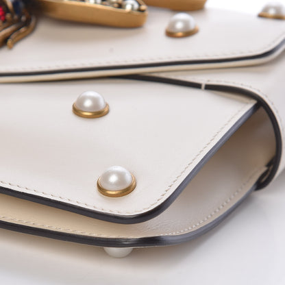 Gucci Nappa Pearl Studded Mini Queen Margaret Broadway Shoulder Bag Mystic White 14 of 17