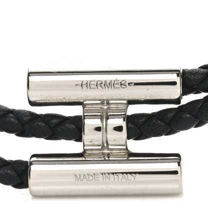 Hermes Swift Double Wrap Cord Tournis Tresse Bracelet  Black 4 of 4