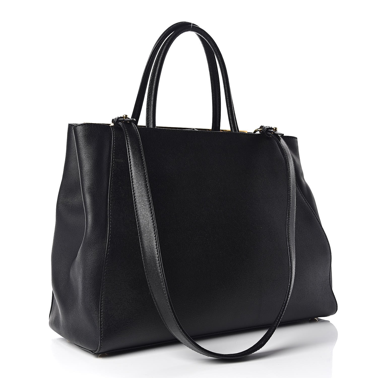 Fendi Vitello Elite Regular 2Jours Tote Black 3 of 10