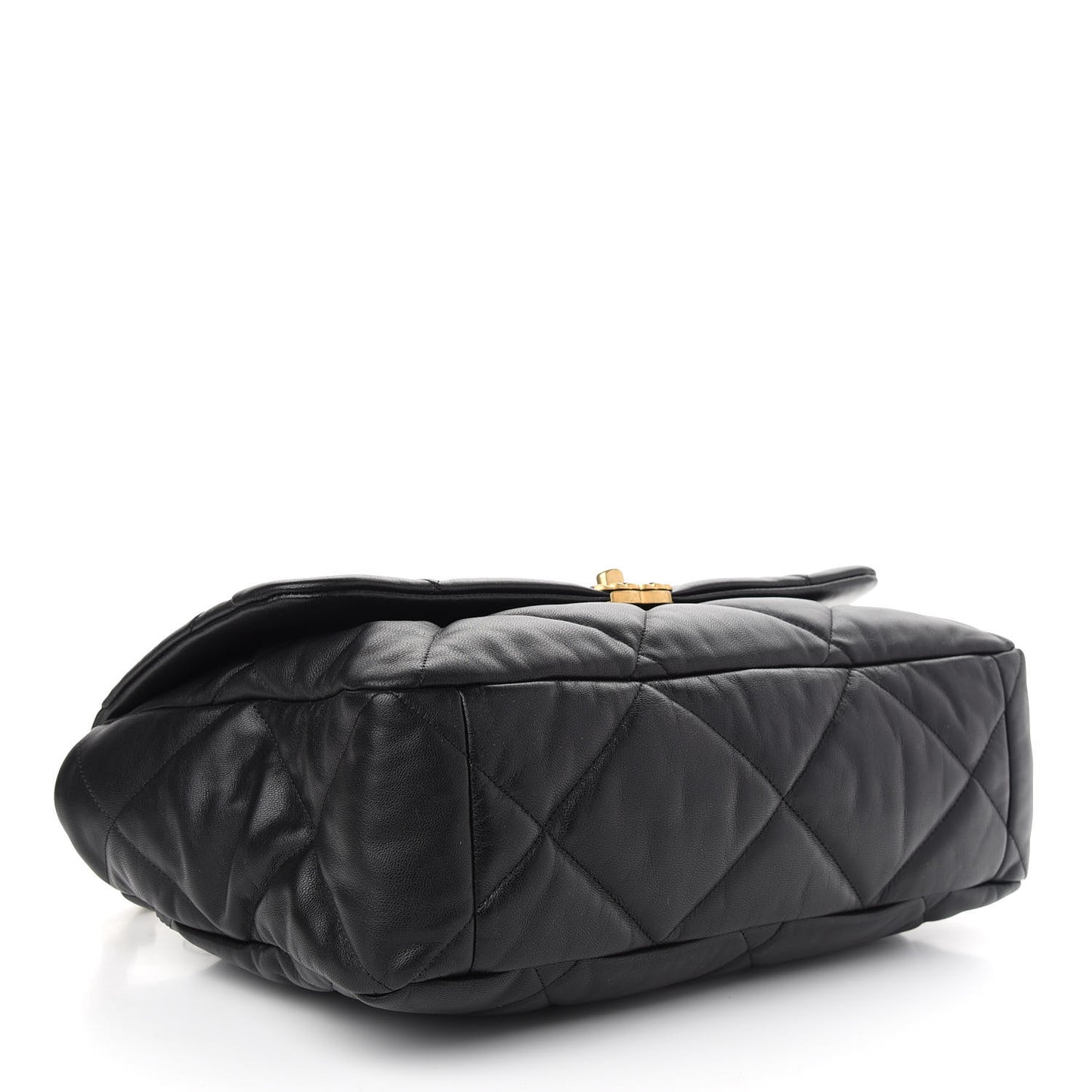 Goatskin Quilted Maxi Chanel 19 Flap Black