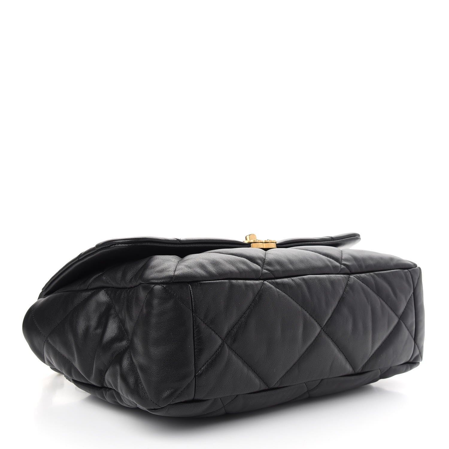 Chanel Goatskin Quilted Maxi Chanel 19 Flap Black 4 of 9