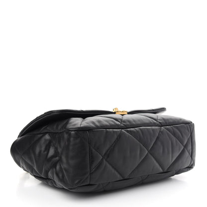 Chanel Goatskin Quilted Maxi Chanel 19 Flap Black 4 of 9