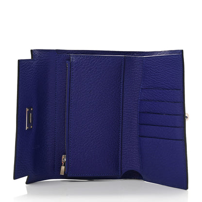 Hermes Chevre Mysore Medium Kelly Wallet Bleu Electrique 5 of 8